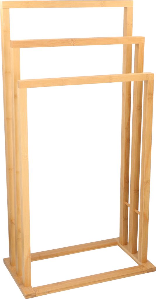 Bambusový držák na ručníky - 42 cm - hnědý Obrázek produktu 