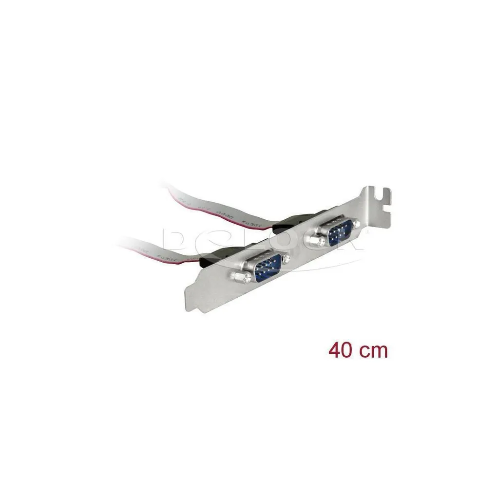 Staffa Seriale Delock 89268 | Doppia Porta COM DB9 per PC Moderni - 3