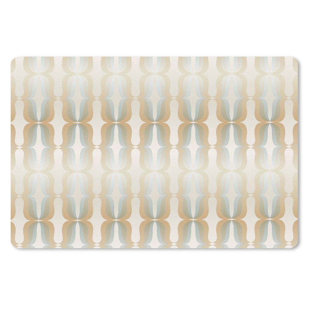 MuchoWow Schreibtischunterlage Vintage - 1960er Jahre - Muster - Ornamente 60x40 cm - XXL Mauspad - Großes Mauspad
