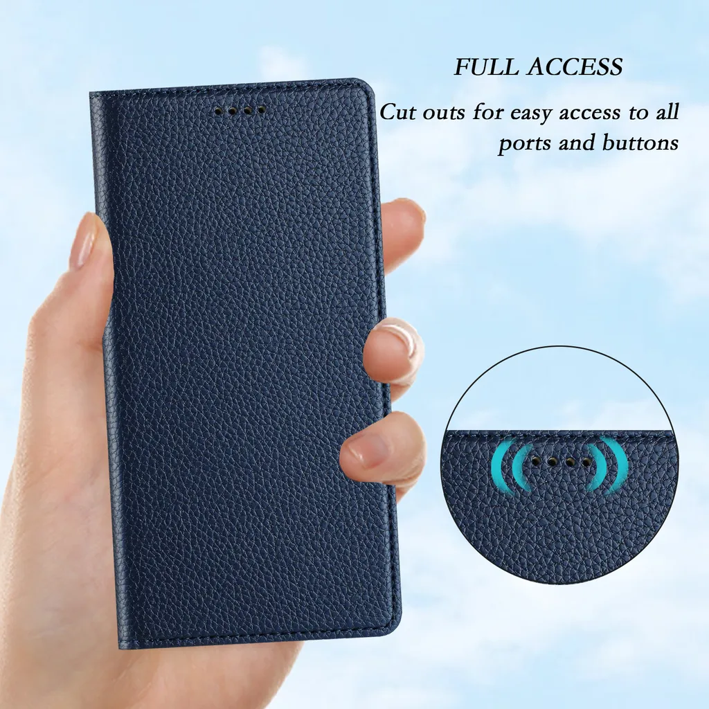 SEAHAI Cover Custodia Folio in Pelle per Motorola Edge 40, Premium PU/TPU Portafoglio Case con Slot per Schede, Magnetica Adsorbimento Automatico Flip