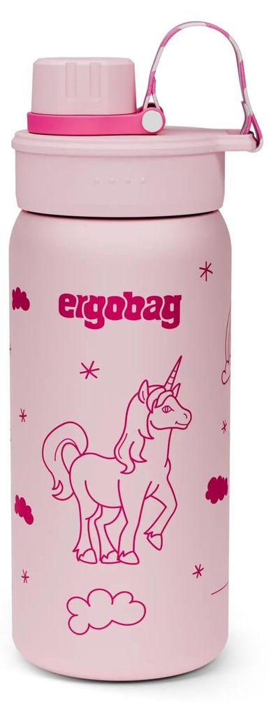 ergobag Edelstahl Trinkflasche Einhorn Produktbild 