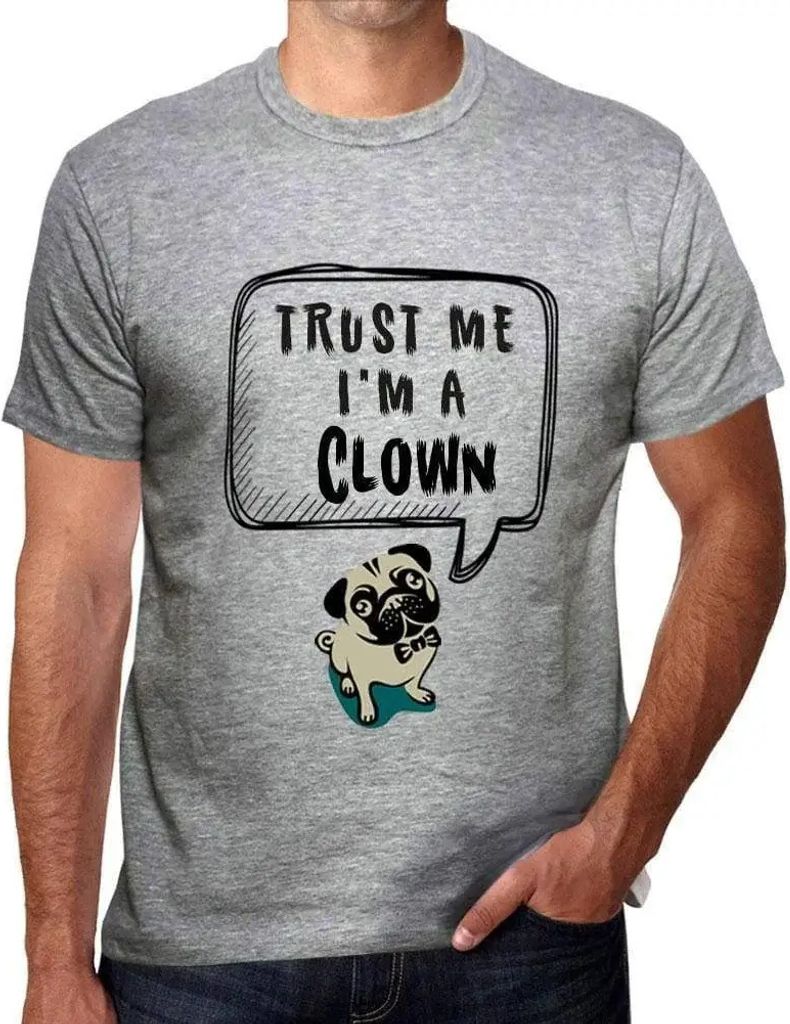 Herren Grafik T-Shirt Vertrau mir ich bin ein Clown – Trust Me I'm A Clown – Öko-Verantwortlich Vintage Jahrgang Kurzarm Lustige Druck Geburtstag