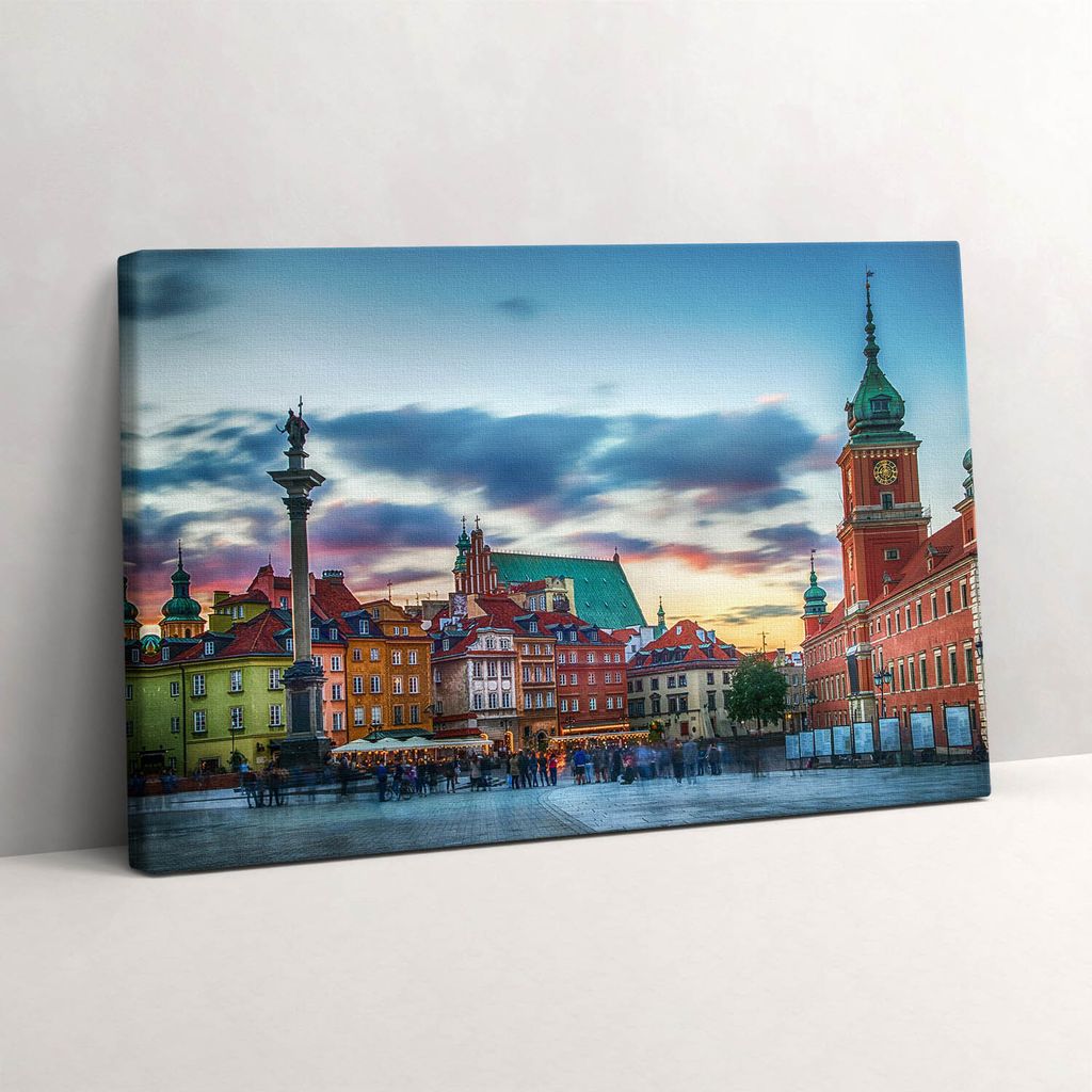 Altstädter Schloss in Warschau – Leinwandbild Wandbild – 30x20 cm – Leinwandbilder – Wandbilder – Schlafzimmer – Flur