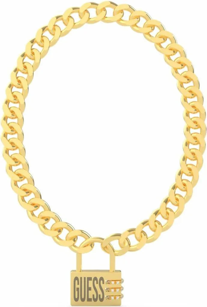 Guess Gioielli Uomo Collana UMN20002 in Acciaio Dorato 45cm