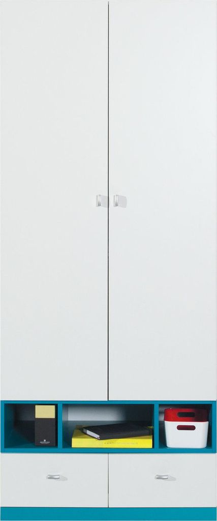 Masseno Drehtürenschrank ENNA 80/195/50cm 2-türig Weiß
