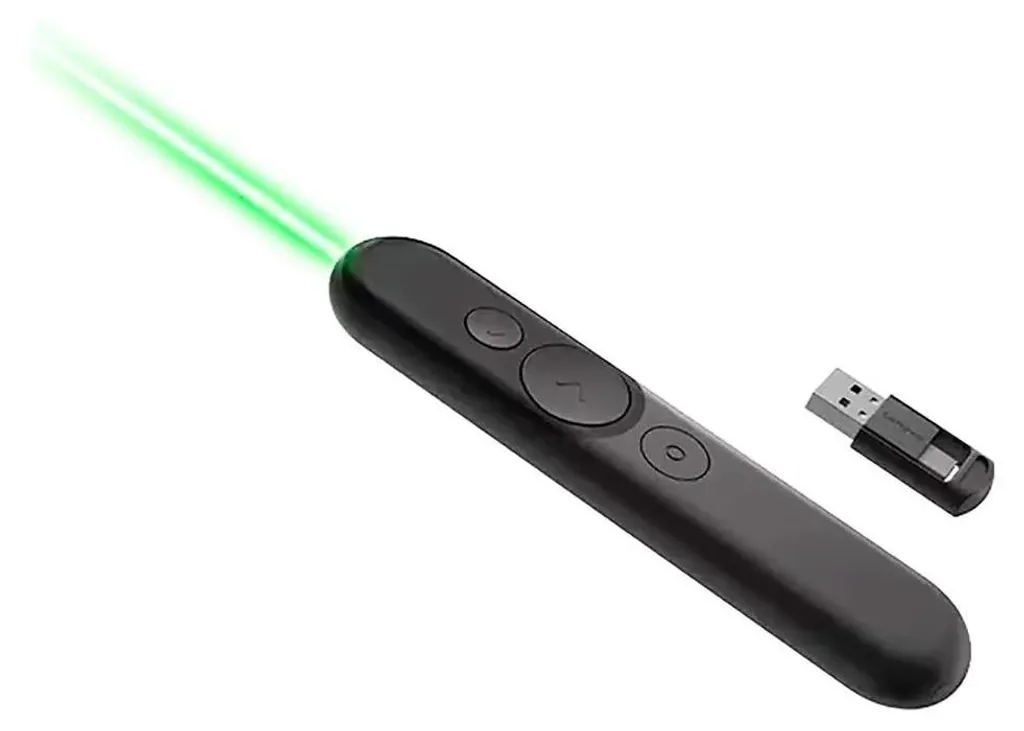 Présentateur sans fil Lenovo HF Noir avec pointeur laser pour PC Mac