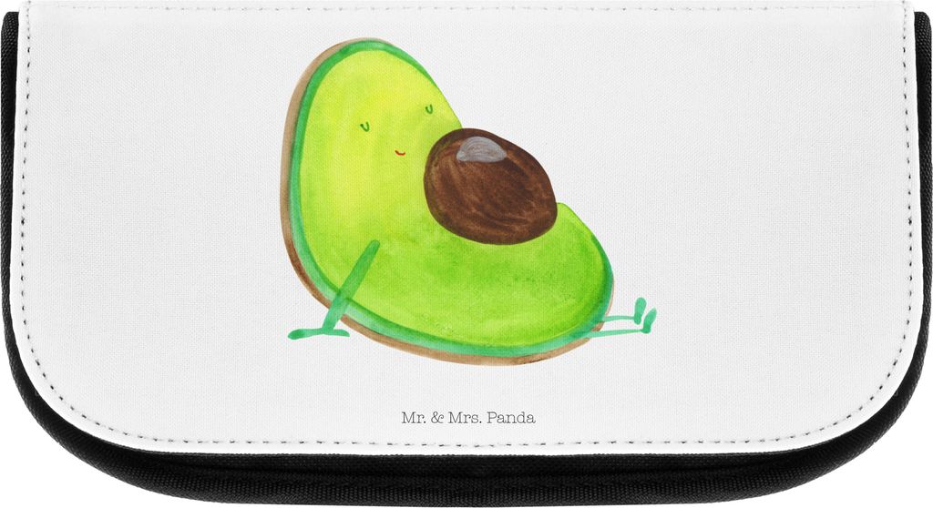 Mr. & Mrs. Panda Kulturbeutel Avocado Schwangerschaft - Weiß - Geschenk, Babyshower, Kosmetiktasche, Baby, Geburt, kosmetiktäschchen, Make-up Tä...