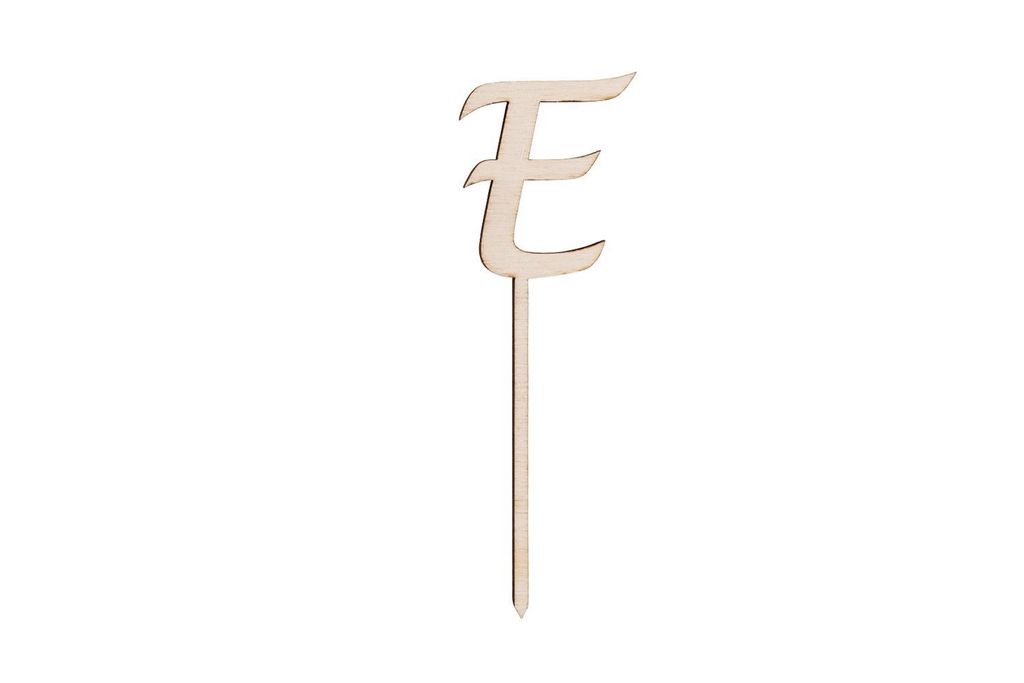 Sallys Cake Topper Buchstaben - aus Holz - E