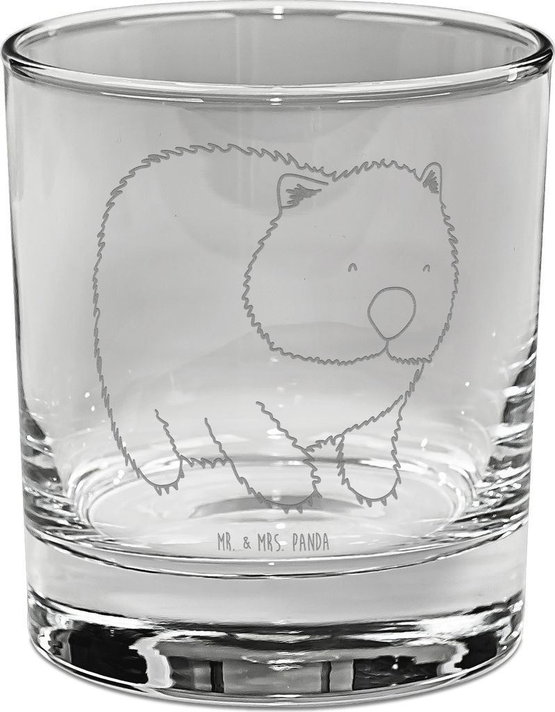Mr. & Mrs. Panda Tumbler Wombat - Transparent - Geschenk, Bourbon Glas, Motivation, Whisky, Whiskey, Whiskyglas, Gute Laune, Australien, Spruch, Da...