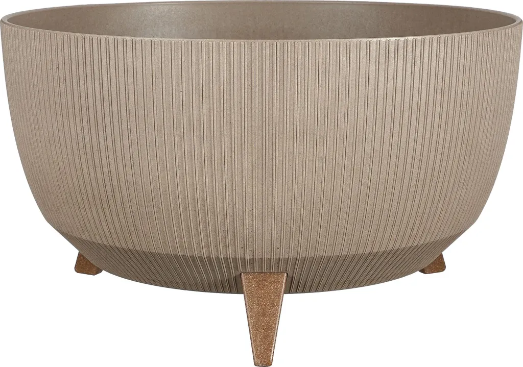 Mica Decorations Doppio Pot de fleurs H22 x Ø47 cm Polypropylène Taupe