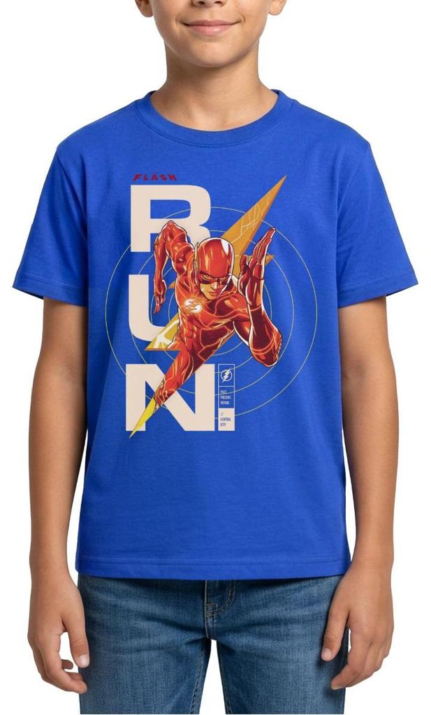 Spreadshirt The Flash Speedster RUN Teenager T-Shirt, 152/164 (12-14 Jahre), Royalblau