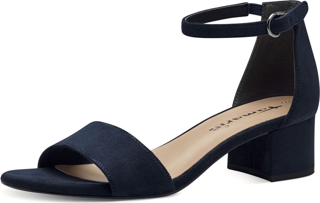 Tamaris Damen Sandalette Sandale geschlossene Ferse Blockabsatz 1-28201-42, Größe:42 EU, Farbe:Blau