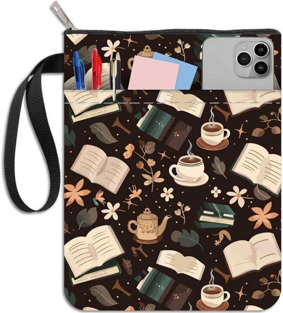 Housse de transport pour livre et ordinateur portable style vintage fleuri