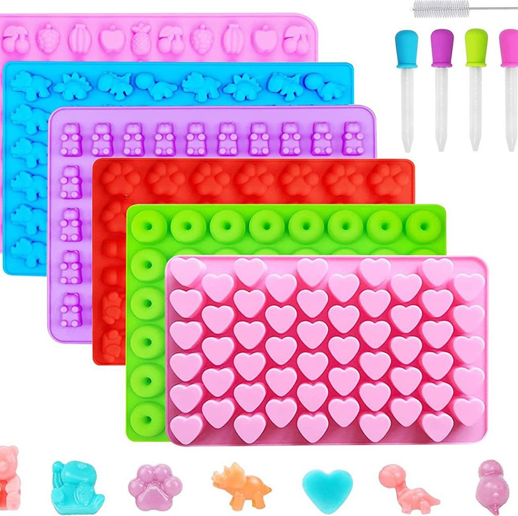 6er Pack Gummibärchenformen, Silikon Bonbonformen mit 4 Produktbild