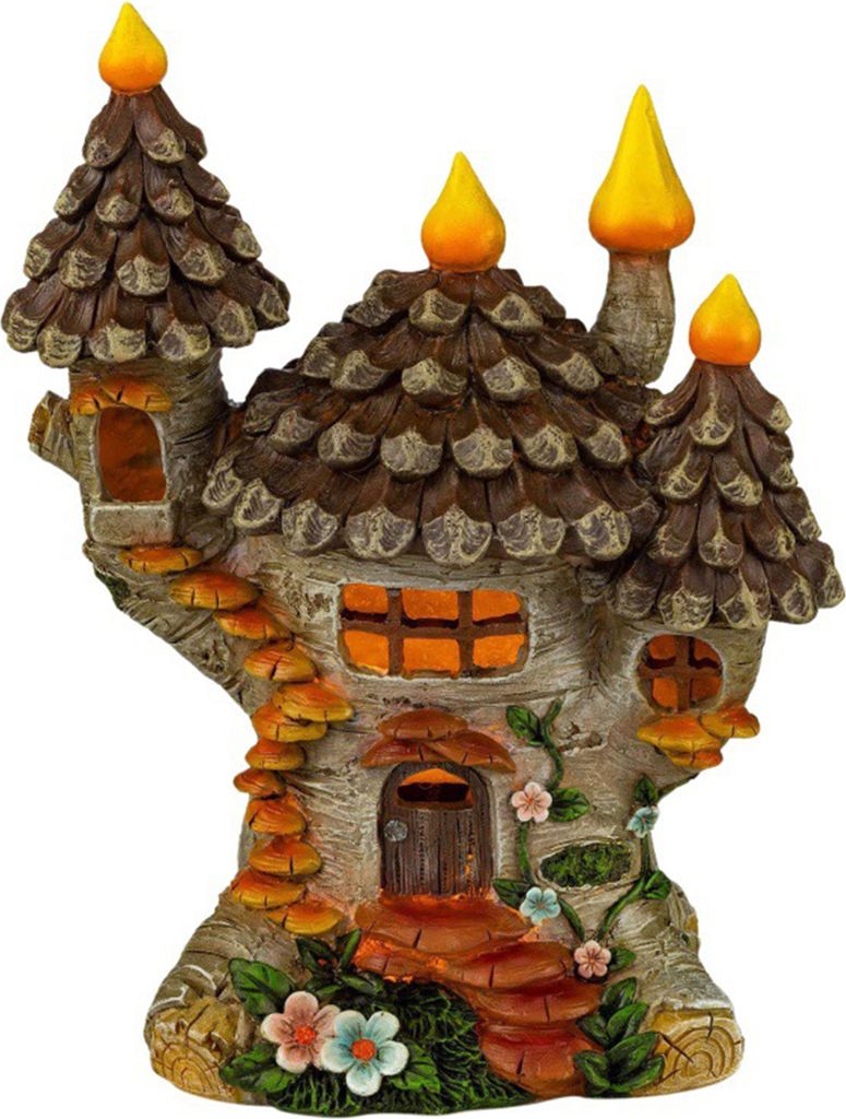 Mini-Holzhaus-Tischdekoration, niedliches Feengartenhäuschen, Miniaturgarten, Mikrolandschaftsdekoration, Geburtstagsgeschenk F