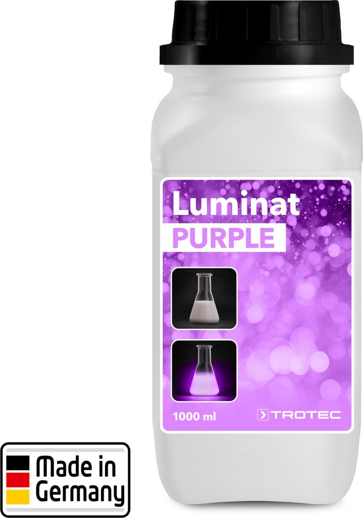 TROTEC Luminat lila 1 L | Markierungsfarbstoff, UV-Tracer zur RohrbruchortungLeuchtfarbstoffe zur UV-Fluoreszenzanregung bei der Detektion von Leck...