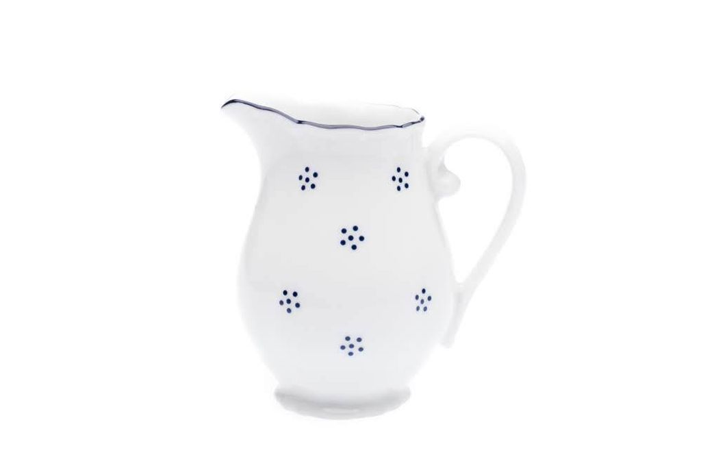 Milchkännchen, tschechisches Porzellan, Verona, 250 ml, blaue Valbella, G. Benedikt