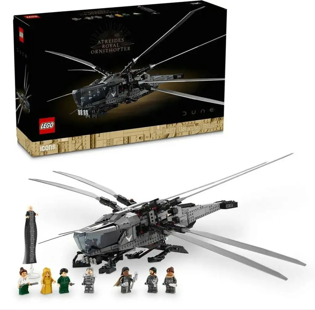 LEGO Dune Ornithoptère Royal 10327 avec Ailes Déployables et 8 Figurines