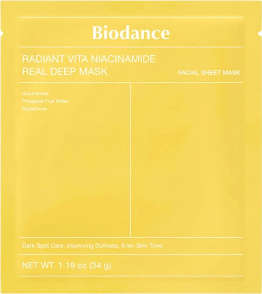 BIODANCE Radiant Vita Niacinamide Real Deep Mask 34 g - Obrázok produktu 