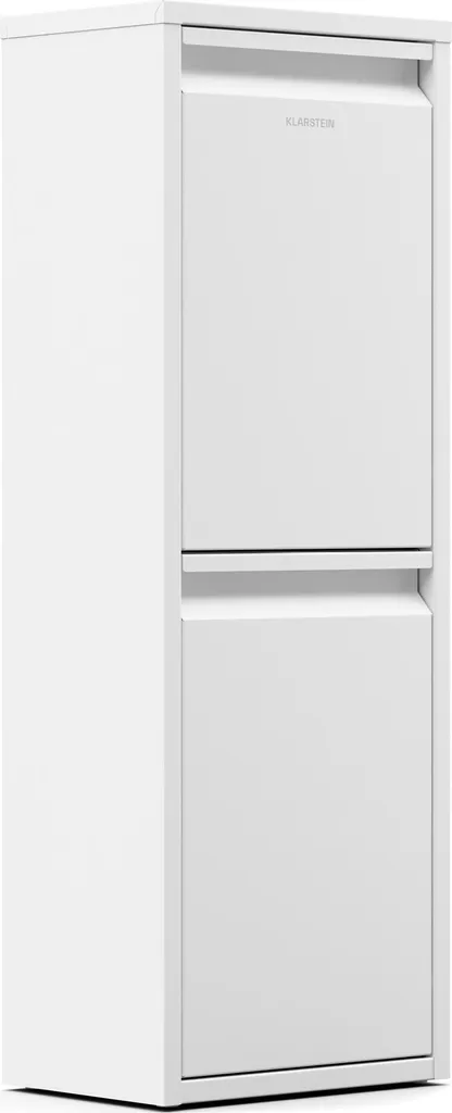 Klarstein Poubelle Double 36L Tri Sélectif Cuisine - Acier Inox Blanc