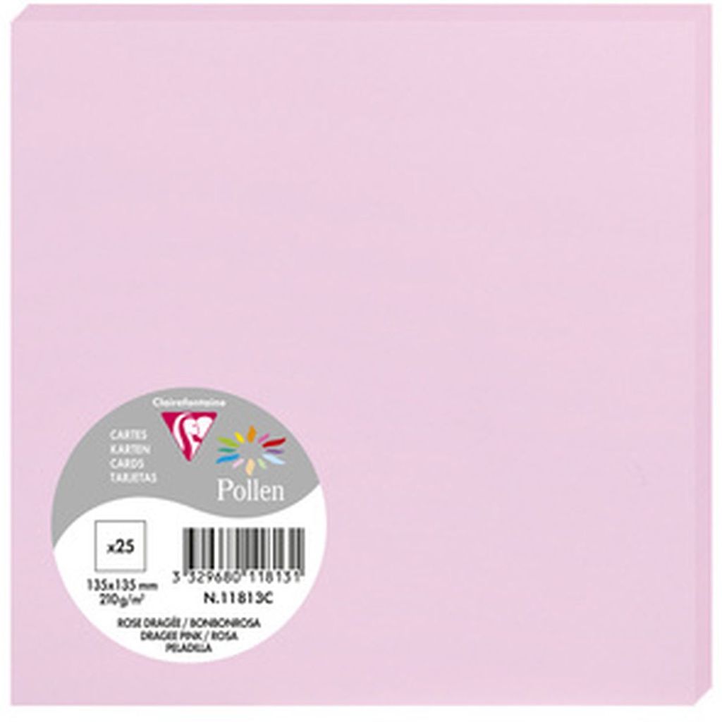 Clairefontaine Karte Pollen 135x135 210g bonrosa