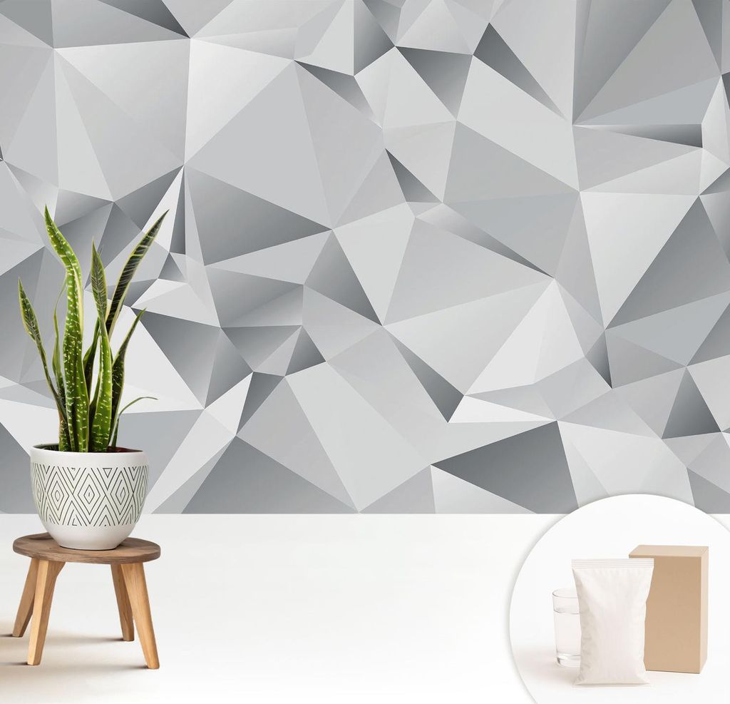 Fototapete - 208x146 cm - Tapete - Wandtapete - Wandbilder - Dekofolie - Tapete Folie - Wand - Dekoration - Wohnzimmer - Abstrakte Geometrie