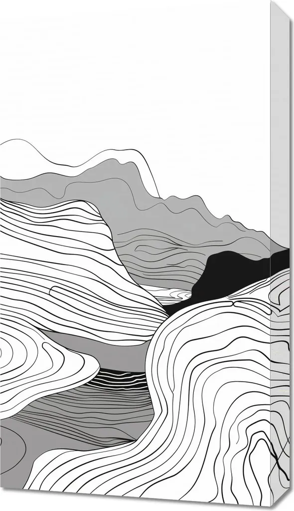 Decorazione Parete Colline Geometriche 40x70 - Quadro Design Moderno