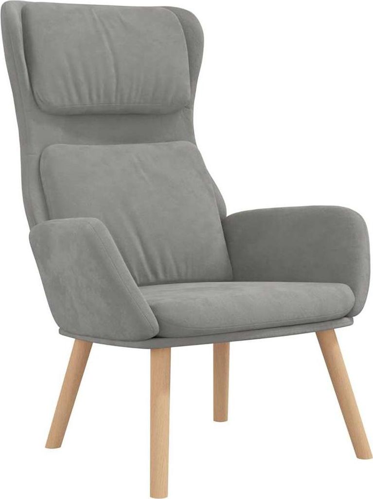 vidaXL Relaxsessel Hellgrau Samt