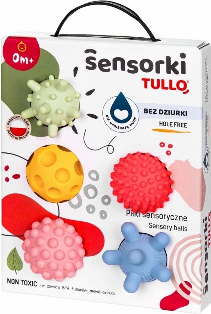 Senzorické guľky, 5 kusov, pastelové farby Obrázok produktu 
