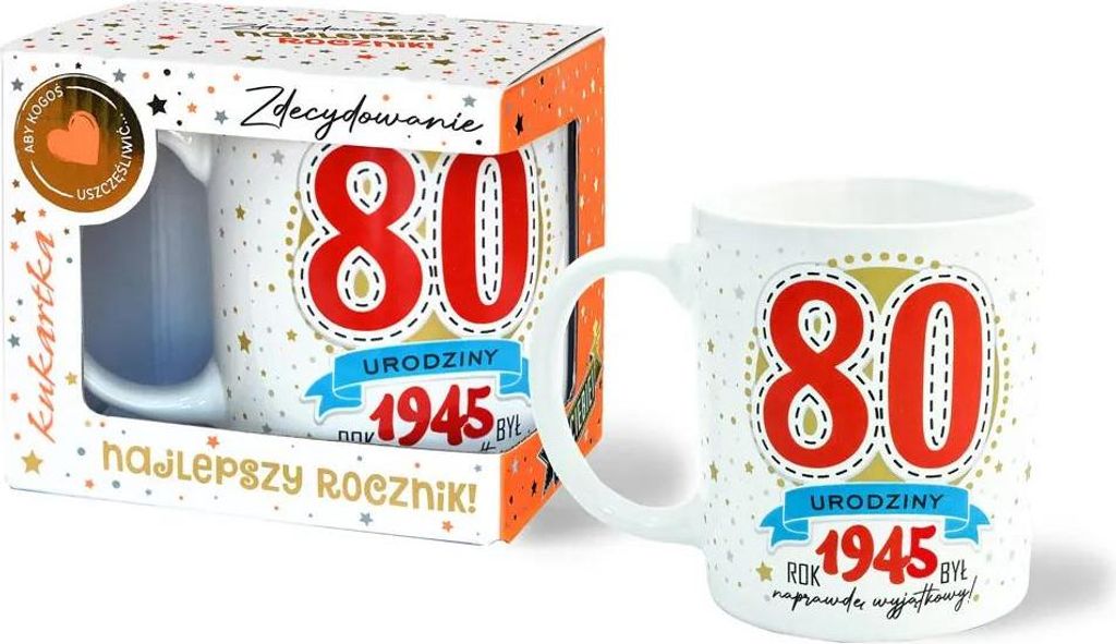 Premium-Tasse „80. Geburtstag“ – Kukartka