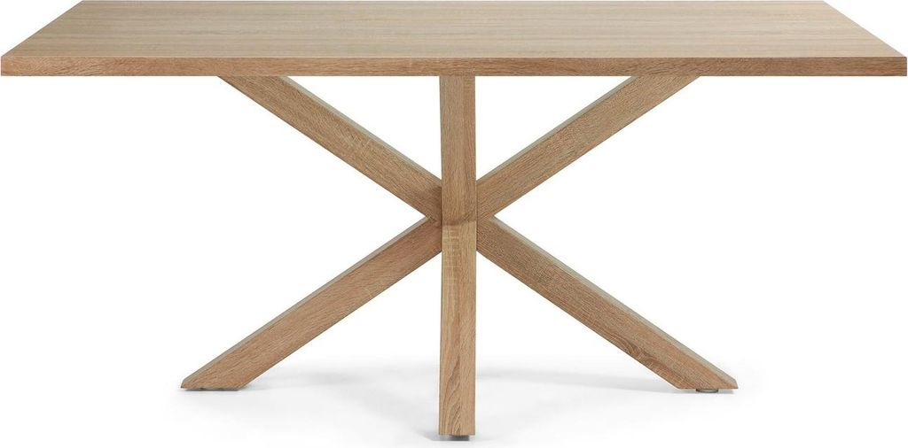 Tisch Argo 180 x 100 cm Melamin und Stahlbeinen mit Holzeffekt