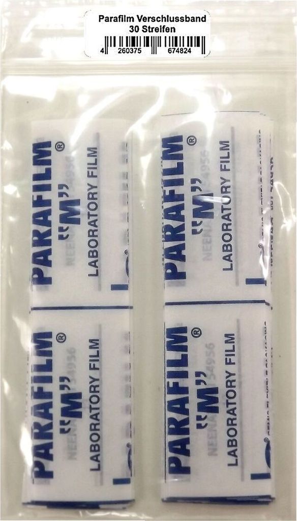 30 St. Verschlussband Parafilm 10x3 cm zum Verschließen Abkleben Isolieren Maskieren
