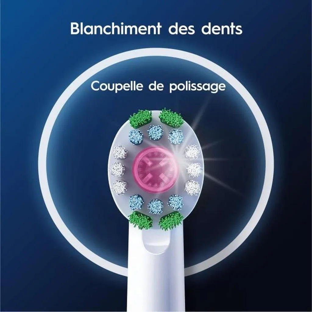 Brossettes Oral-B Pro 3D White Recharges pour Brosse à Dents Électrique