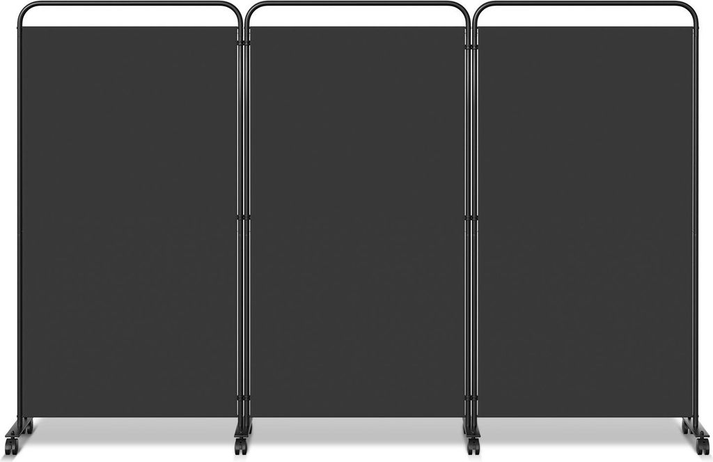 Izrielar Paravent mit Rollen 3 teilig Anthrazit 263x180 cm Produktbild 