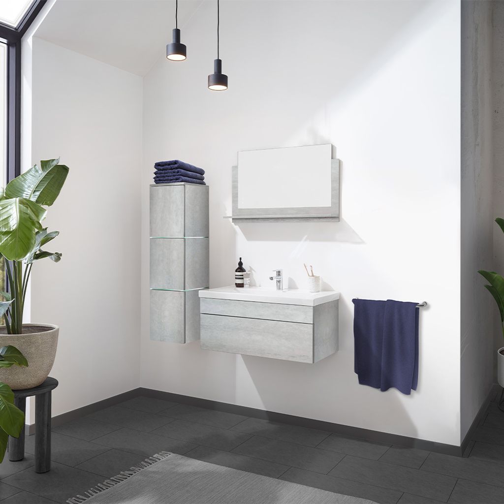 HOME DELUXE - Badmöbel-Set - WANGEROOGE BIG Grau - Large - Produktbild 