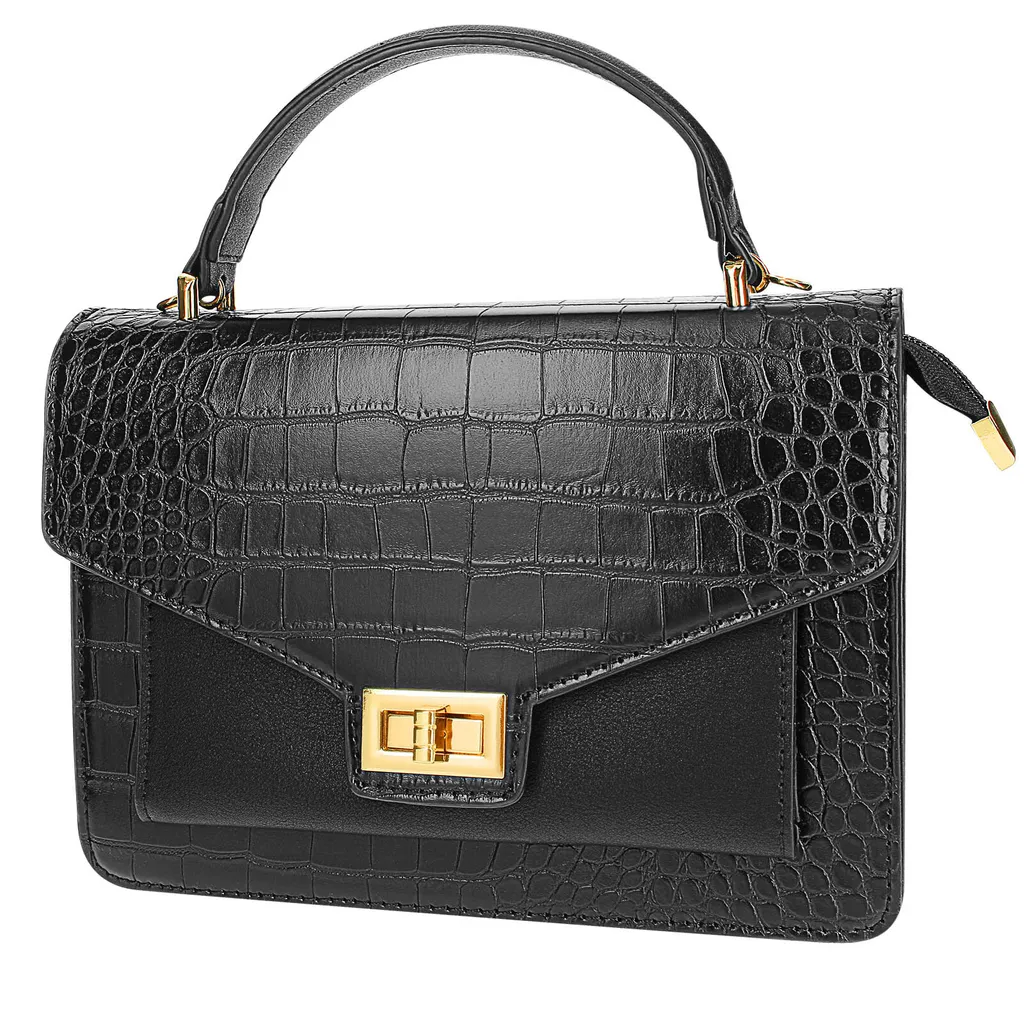 Regalo Donna: Borsa Gallantry Nera Coccodrillo | Elegante e Trendy - 7