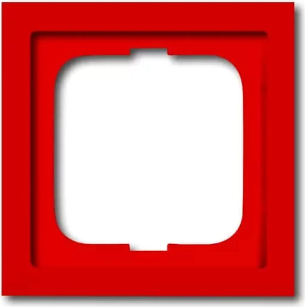 Cadre de recouvrement rouge RAL 3020 pour cacher les défauts de mur