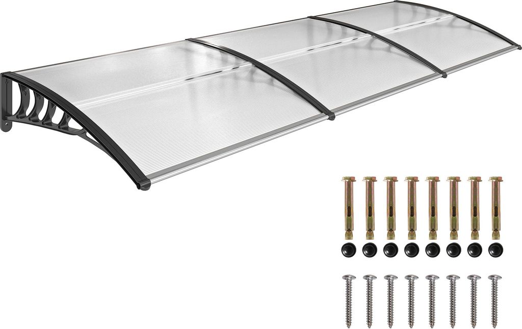 Outsunny stříška na vchodové dveře, stříška 90 x 295 cm, Obrázek produktu 