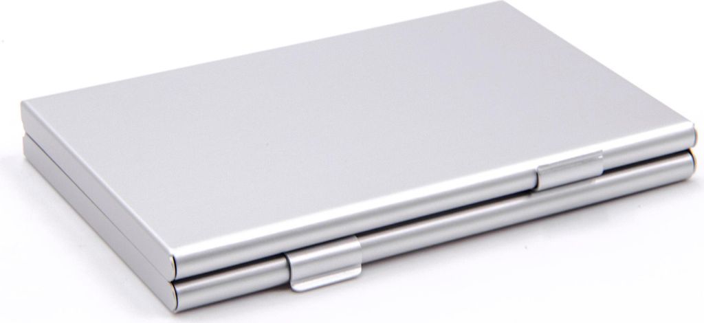 vhbw Etui für 2x SD, SDHC, SDXC Speicherkarten, 16x Micro-SD / Transflash Speicherkarten - Case Silber