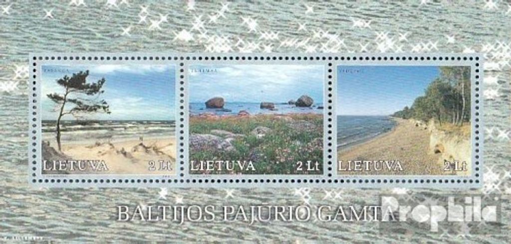 Briefmarken Litauen 2001 Mi Block23 (kompl.Ausg.) postfrisch Ostseeküste