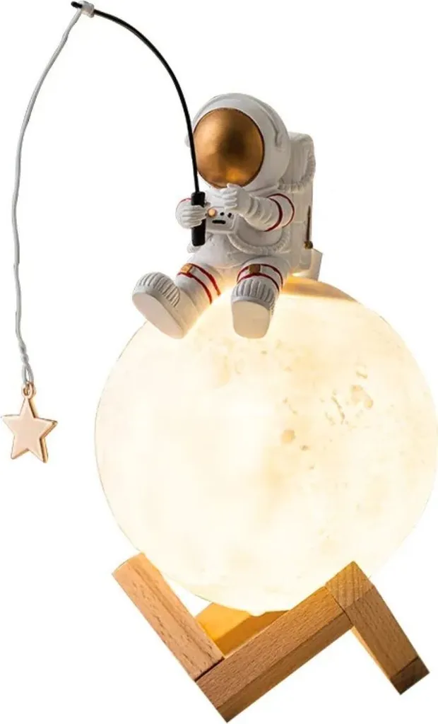 Veilleuse humidificateur d'air astronaute sur la lune LED