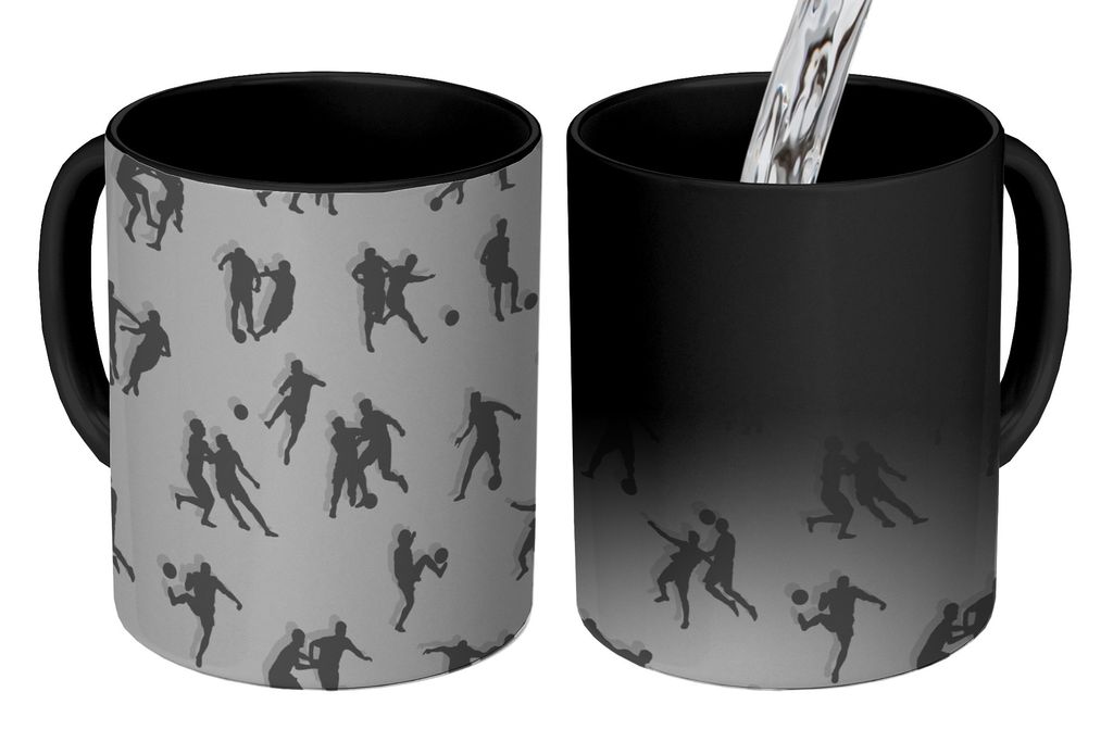 KitchenYeah Zauber Tasse Zaubertasse Magic Sport - Fußball - Muster 350 ml Farbwechsel Becher Geschenk Geschenkidee - Magic-Tasse - Fototasse - ...
