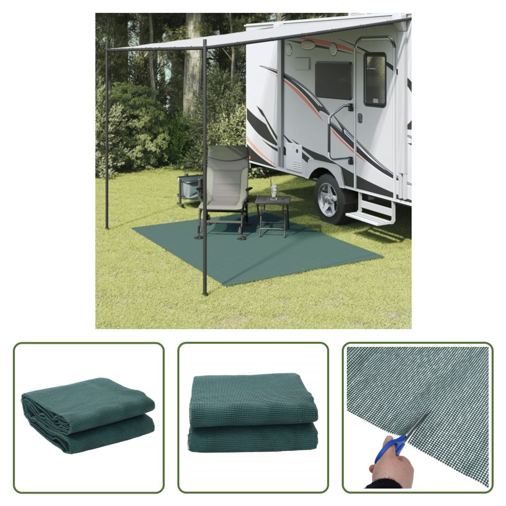 The Living Store Campingteppich Grün 2,5x2 m