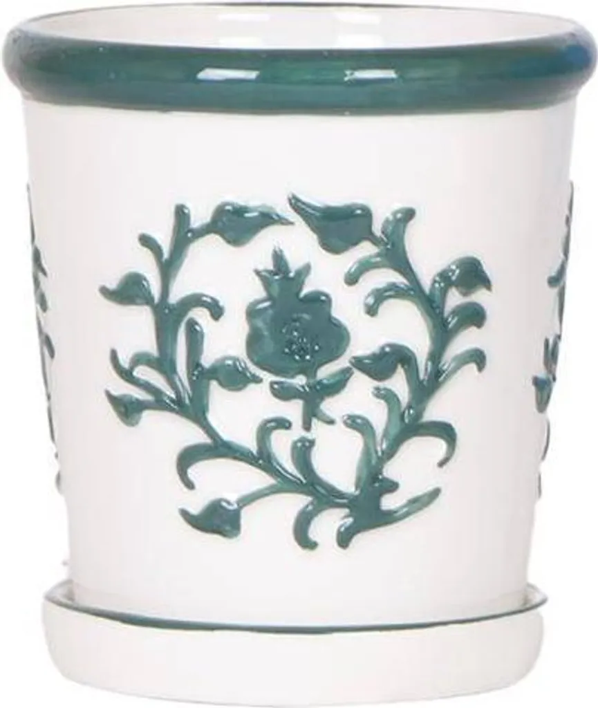 Pot pour succulentes et herbes aromatiques Malaga Vert Céramique 9cm