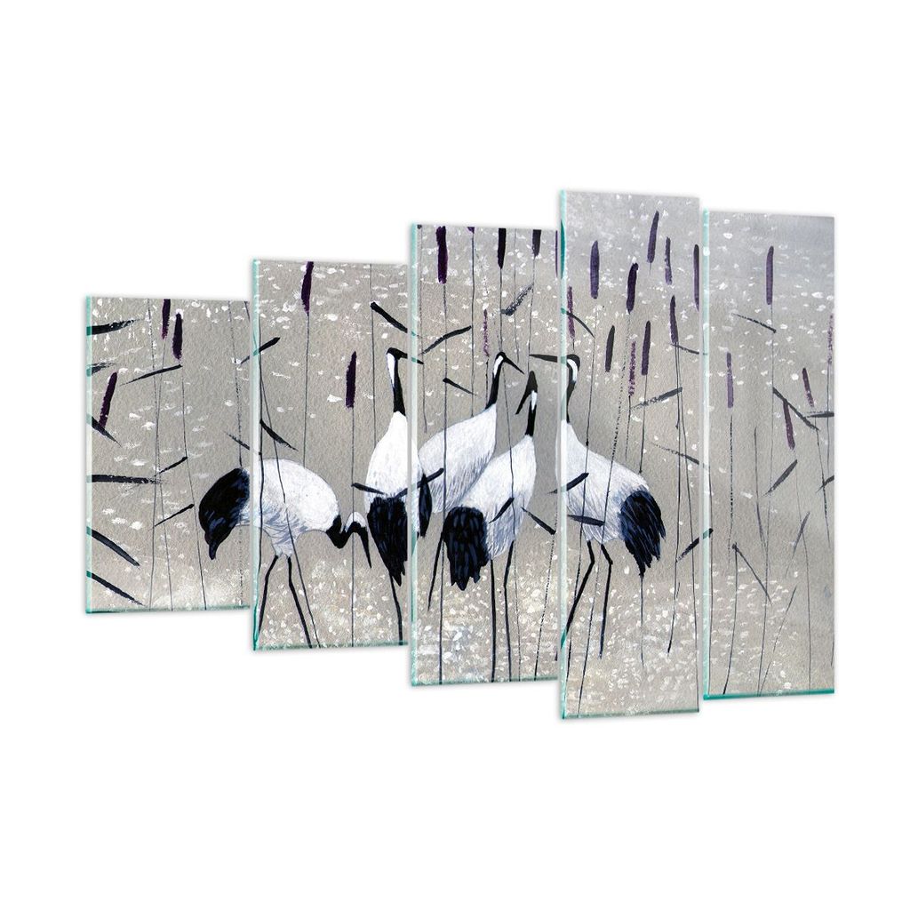 Bilder auf glas - Vogel Natur Wasser - 150x100cm - Glasbilder - Wandbilder - Kunstdruck - zum Aufhängen bereit - Wanddekoration aus Glas - Glas Bi...