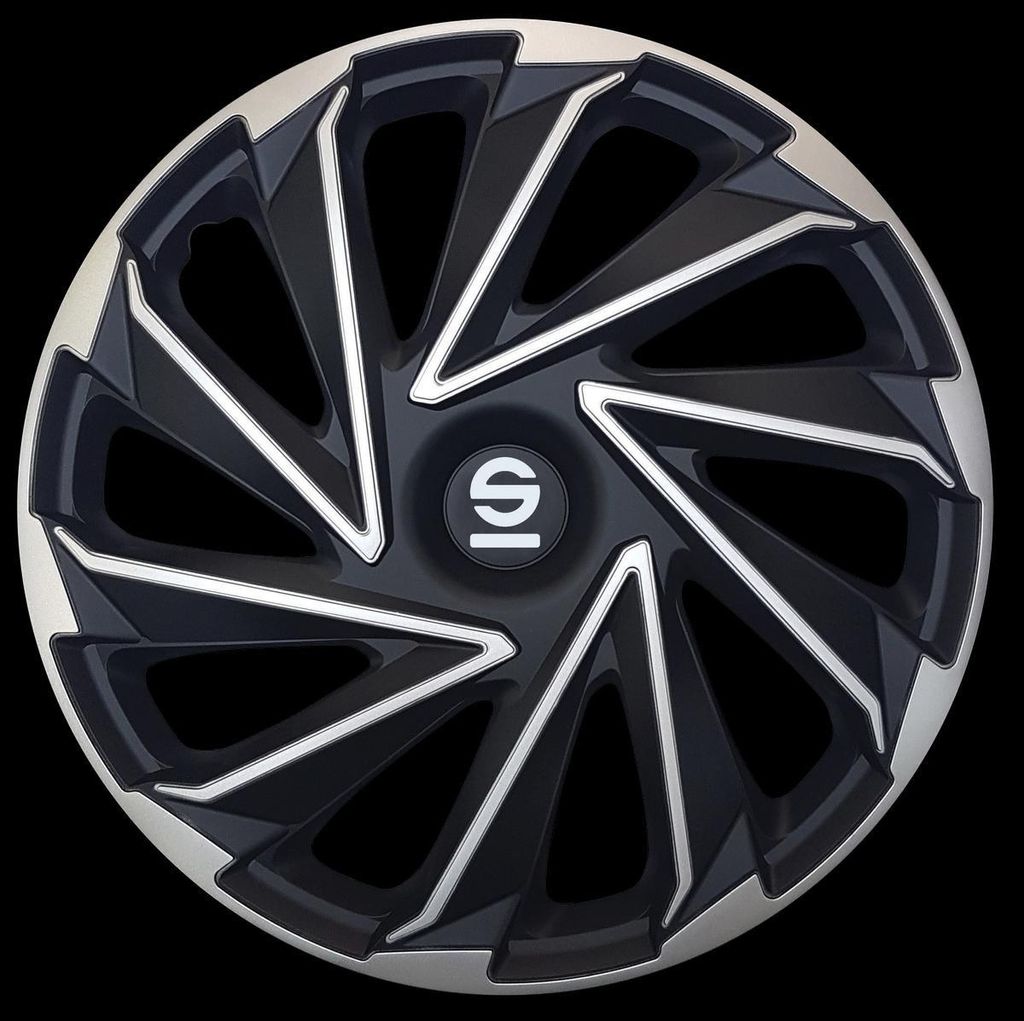 16" Zoll Radkappen Silber Schwarz Radzierblenden Radblenden Produktbild 