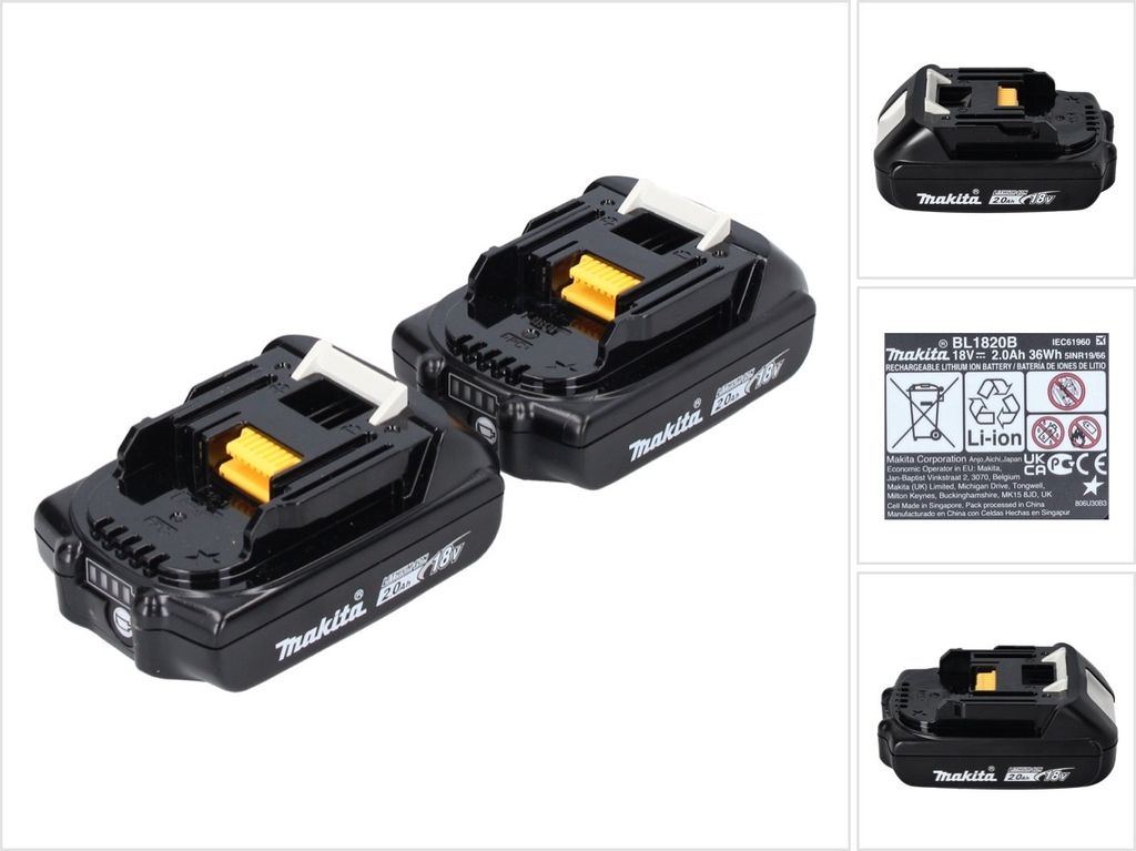 Set di batterie ricaricabili Makita 18 V con 2 batterie BL Immagine del prodotto 