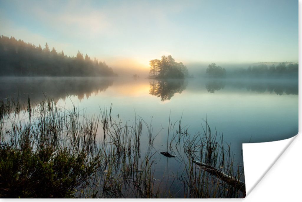 MuchoWow Poster Sonnenaufgang am See 30x20 cm - Plakate - Print
