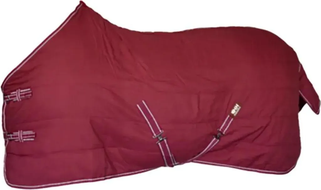 Couverture mi-saison Hispano Hipica Holi 100g pour box en rouge 145 cm