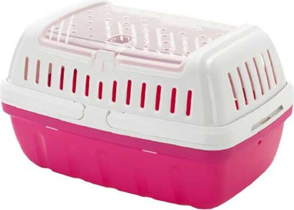 Mp Hipster Large Transportbox Für Haustiere 40x26x23 Cm Weiß,Rosa Weiß,Rosa One Size